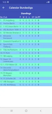 Calendar Bundesliga android App screenshot 1